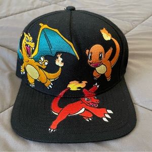 Embroidered Charmander Evolution Snap Back Hat